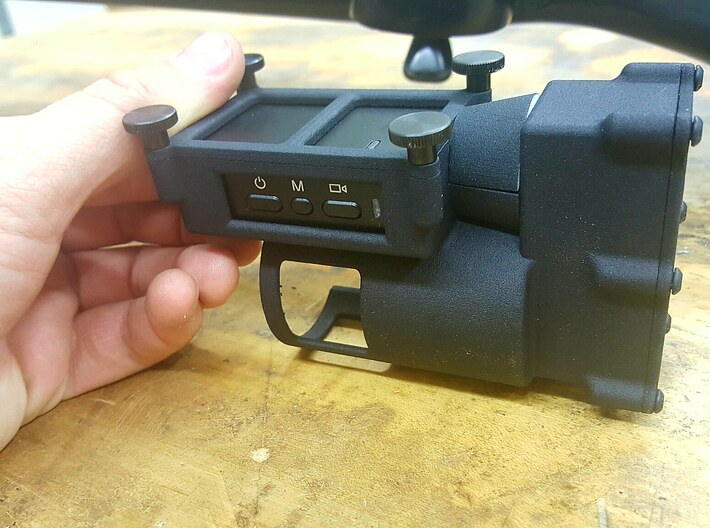 Mobius 2 Scope camera mount  PUNISHER 3d printed Access to ON/OFF, Mode and Play