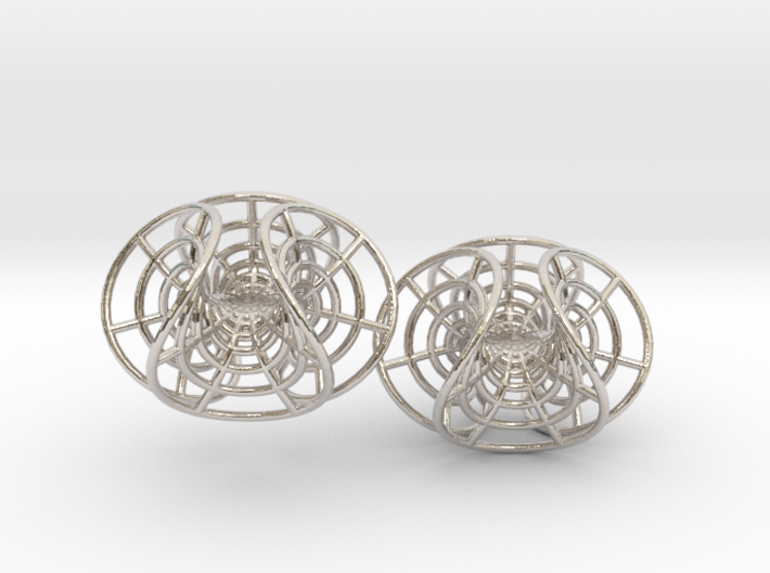 Enneper mesh earrings 3d printed