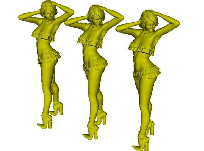 1/35 scale nose-art striptease dancer figure A x 3 3d printed