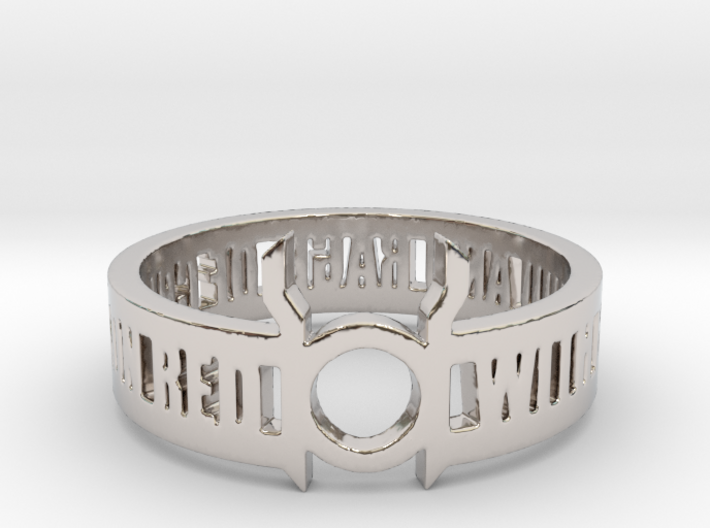 Red Lantern Oath Ring Size 12.25 3d printed
