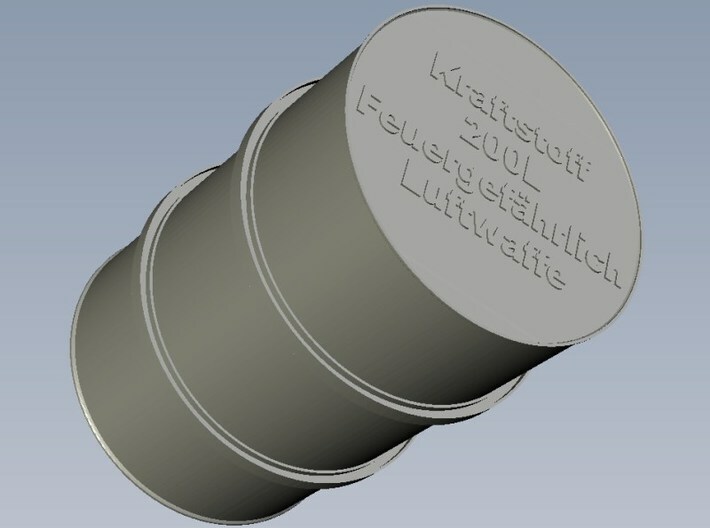 1/15 scale WWII Luftwaffe 200 lt fuel drums A x 4 3d printed 