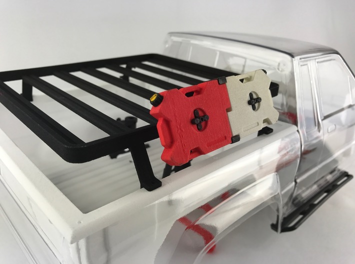 FR10019 Slimline II RotopaX Mount 65 Deg 3d printed Part mounted to Slimline rack with RotopaX (sold separately)