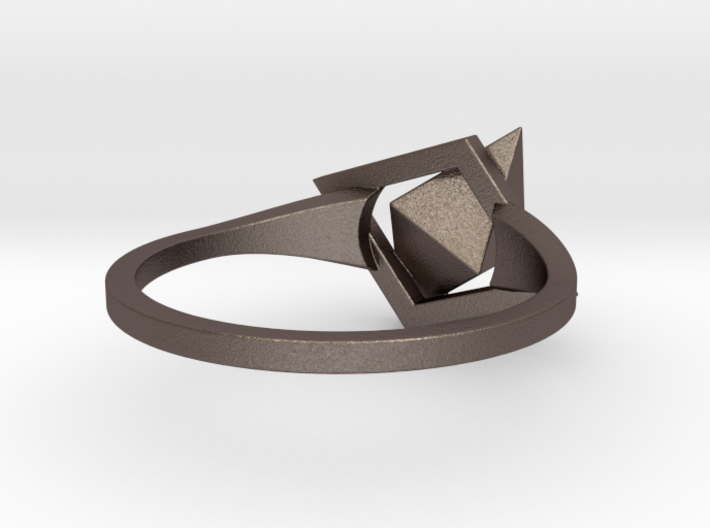 Female Ring-Crystal S B 3d printed