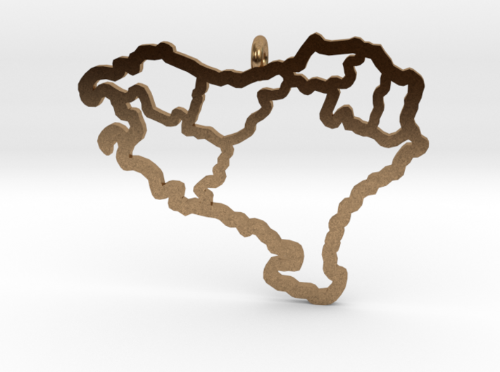 Basque Country Pendant (Gold,Silver,Brass) 3d printed 