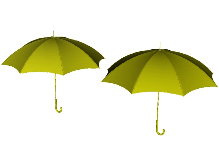 1/16 scale rain umbrellas x 2 3d printed