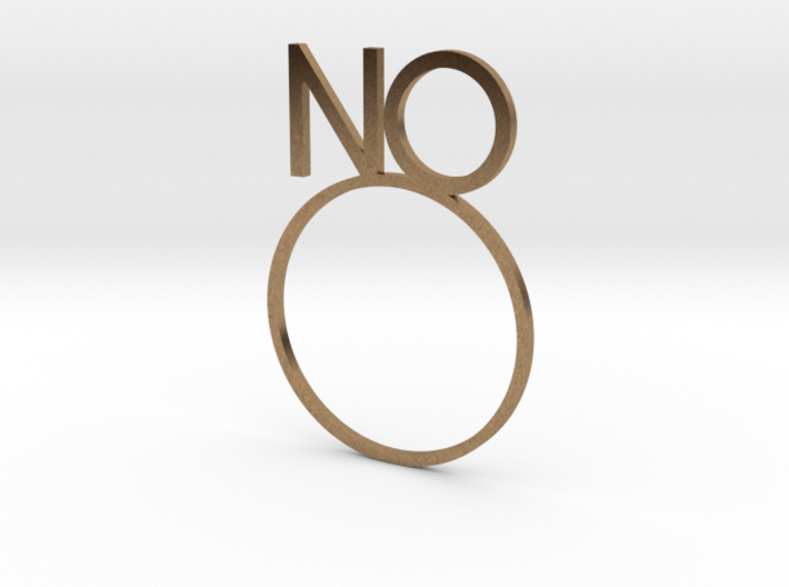 NO [LetteRing© Serie] 3d printed