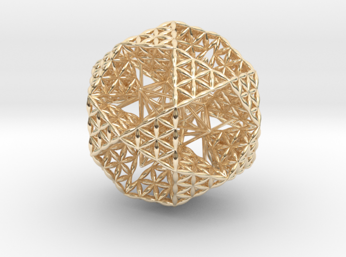 Double Nested Flower Of Life IcosiDodecahedron 2.3 3d printed