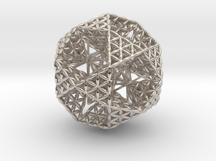Double Nested Flower Of Life IcosiDodecahedron 2.3 3d printed