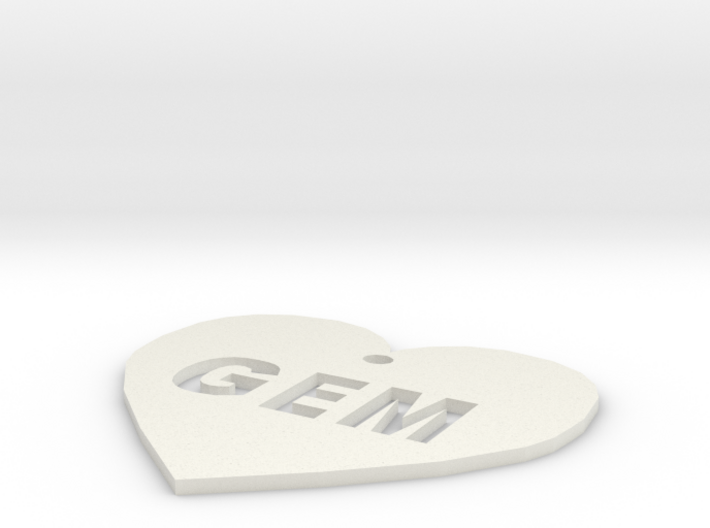 Heart Name Tag Extra Large (3&quot;) 3d printed