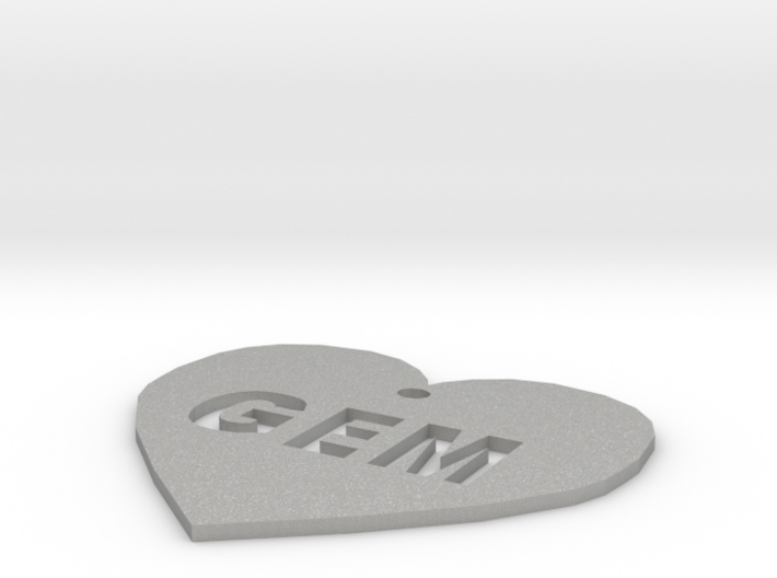 Heart Name Tag Large (2.5&quot;) 3d printed