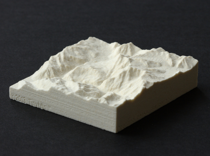 3''/7.5cm Oberland Peaks, Switzerland, Sandstone 3d printed 