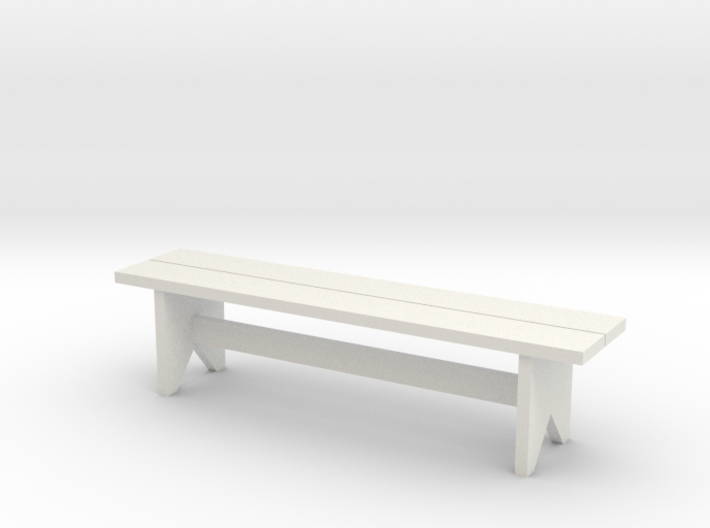 Bench, Simple Wooden, 1/32 Scale 3d printed