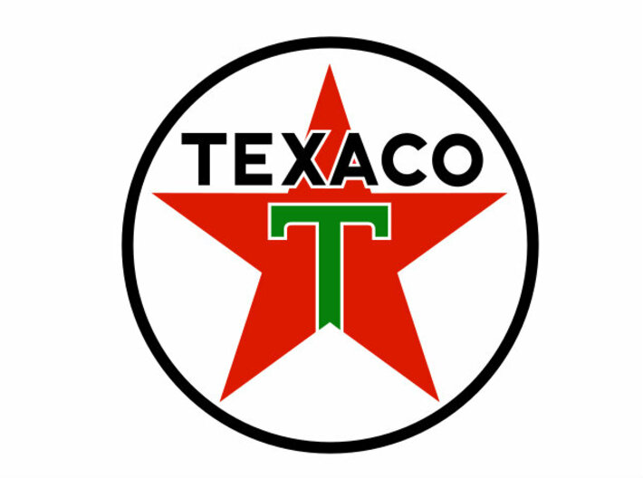 Gas Station Sign Post, 1/32 Scale 3d printed Texaco Logo