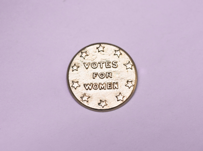 Votes For Women Button with Pin Back 3d printed