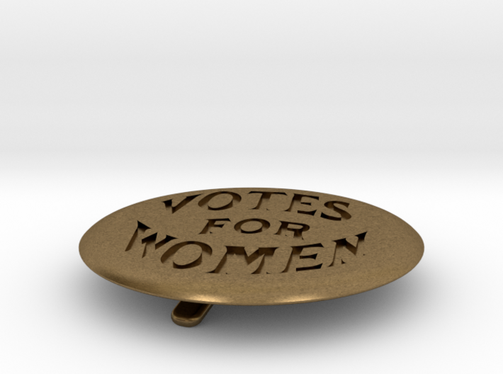 Engraved Votes For Women Clip Button 3d printed