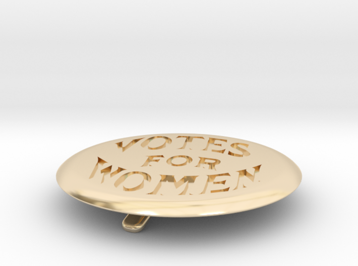 Engraved Votes For Women Clip Button 3d printed