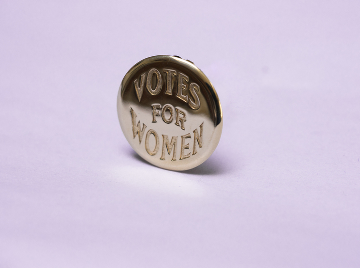 Engraved Votes For Women Clip Button 3d printed 