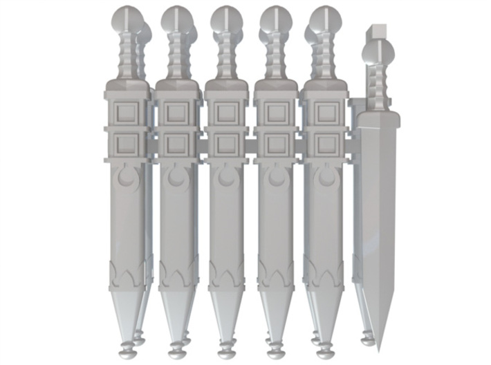 10 Sheathed Omega Gladius for 28mm miniatures 3d printed