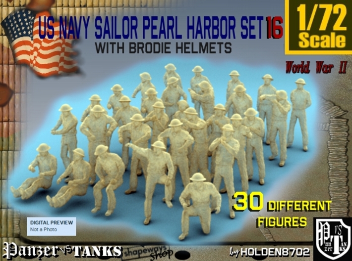 1-72 US Navy Pearl Harbor Set 16 3d printed