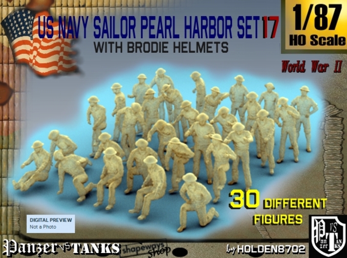 1-87 US Navy Pearl Harbor Set 17 3d printed