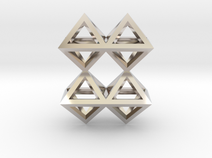 8 Pendant. Perfect Pyramid Structure. 3d printed