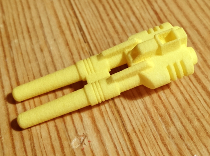 Transformers G1 Punch Gun 3d printed Yellow Strong &amp; Flexible Polished unpainted