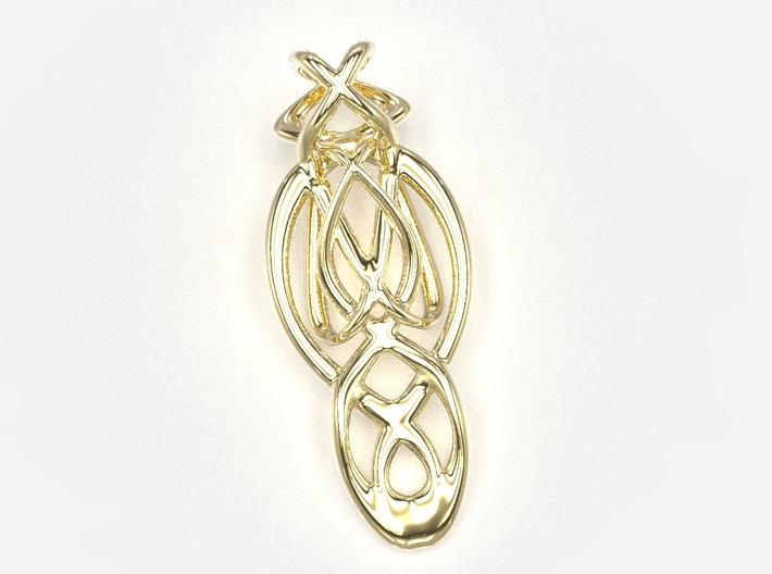 Infinity pendant knot 3d printed 