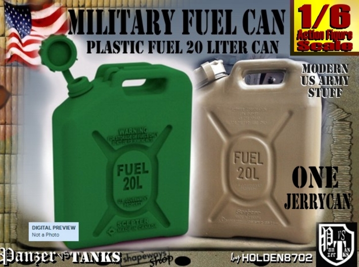 1-6 Military Fuel Can 3d printed