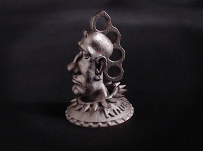Knucklehead  3d printed Shown in Polished Nickel Steel