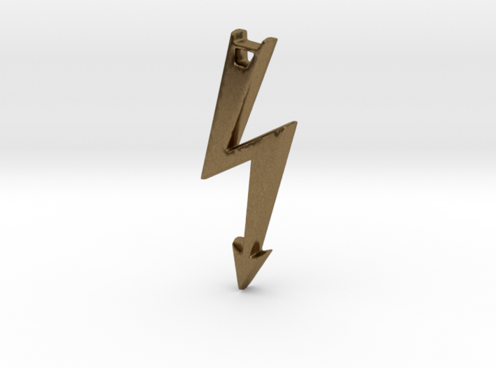Electrical Hazard Lightning Bolt with Hole 3d printed