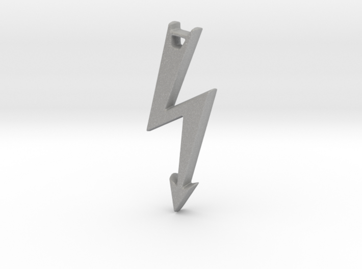 Electrical Hazard Lightning Bolt with Hole 3d printed