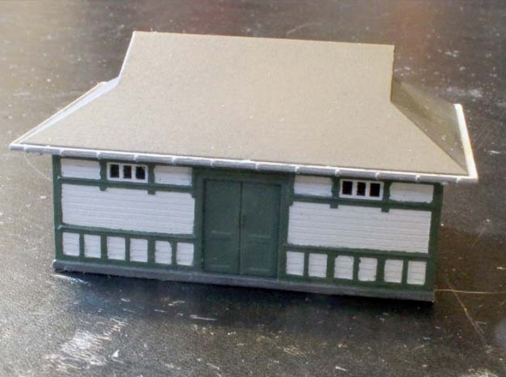 Fruens Bøge Freight house and staff house N scale 3d printed