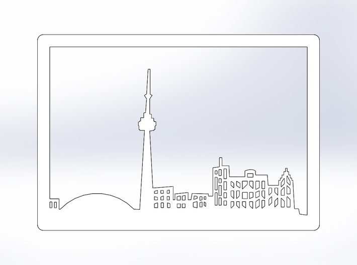 Toronto Skyline - Bookend 3d printed 