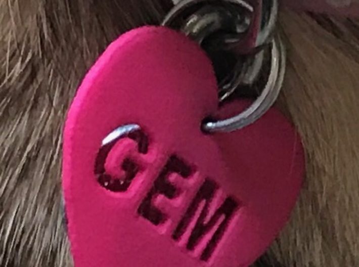 Heart Name Tag Large (2.5") 3d printed 