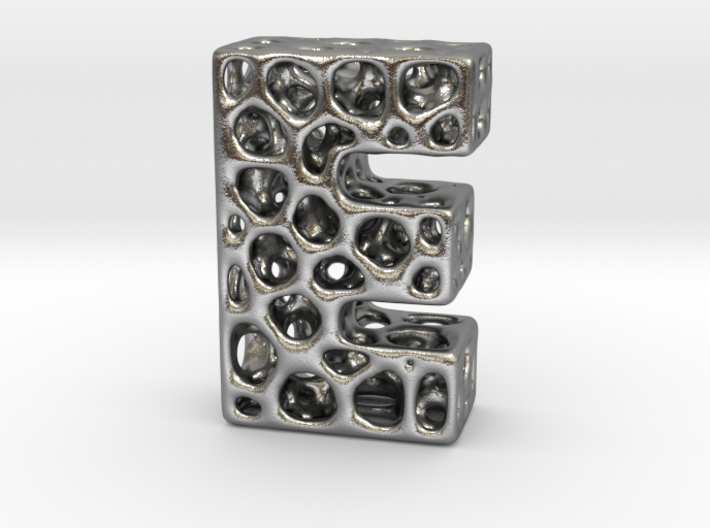 Voronoi Letter ( alphabet ) E 3d printed