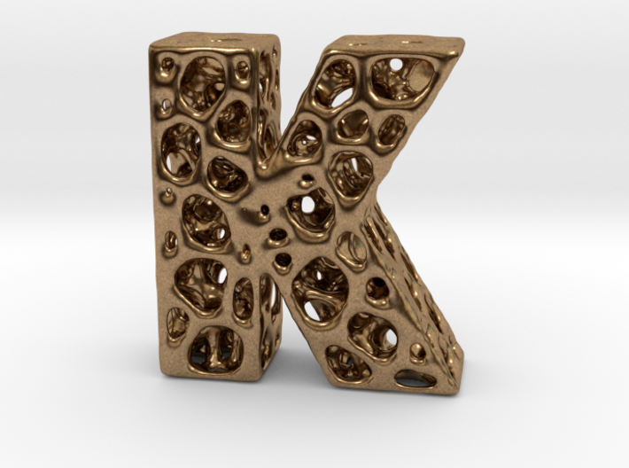 Voronoi Letter ( alphabet ) K 3d printed