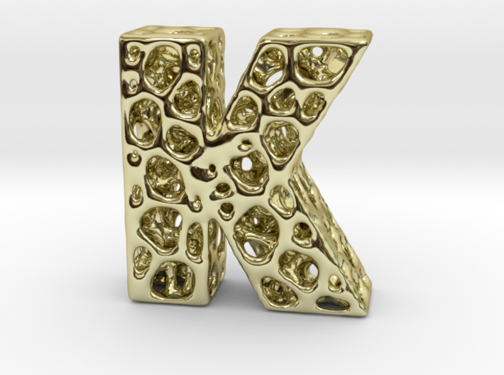 Voronoi Letter ( alphabet ) K 3d printed