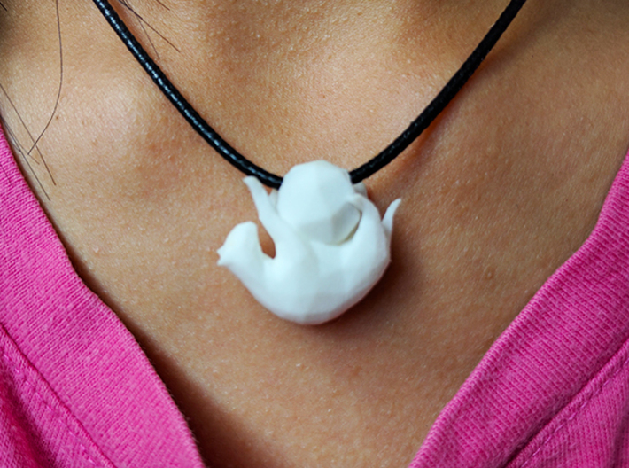 Cat with Yarn Charm 3d printed