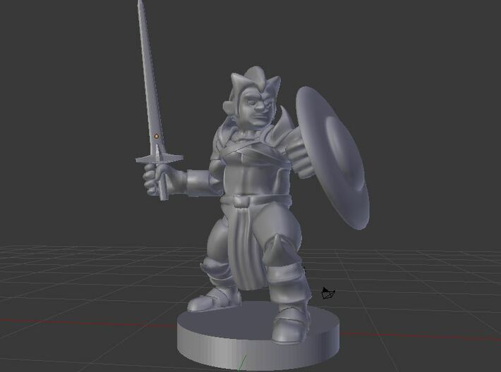 Gnome /Fighter/Cleric/Paladin 3d printed