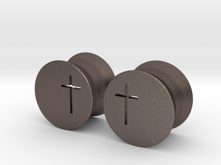Crucifix Earring Gauges 3d printed