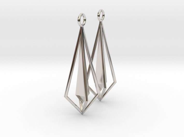Geometric chic earrings 3d printed