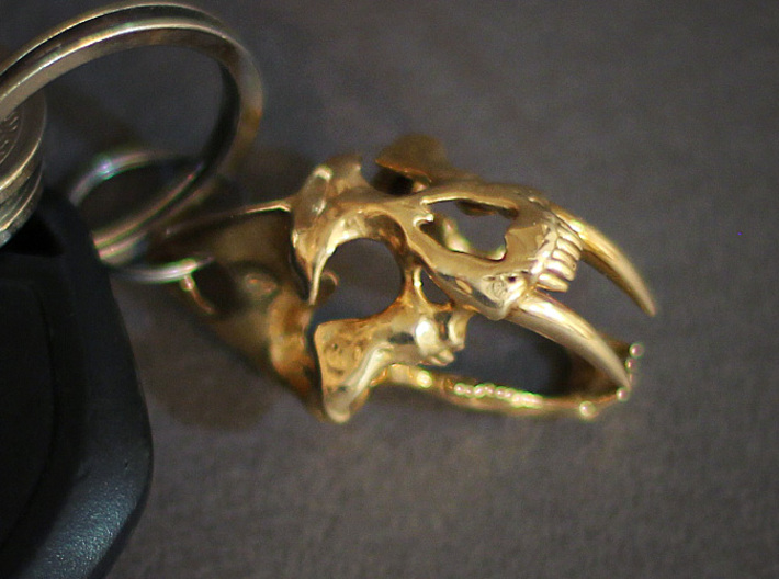 saber tooth keychain 3d printed 