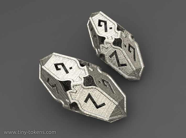 Amonkhet D10 gaming die - Large, hollow 3d printed Comparison between the large and the small version