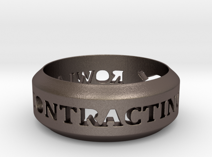 Rowland Contracting Ring with Fish 3d printed