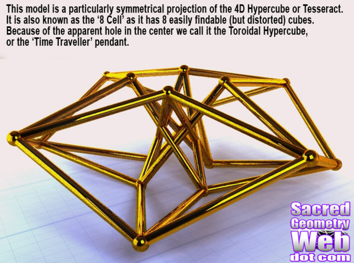 Toroidal Hypercube 100mm 3mm Time Traveller 3d printed Render