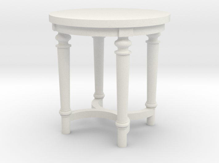 1:48 French Country Side End Table 3d printed