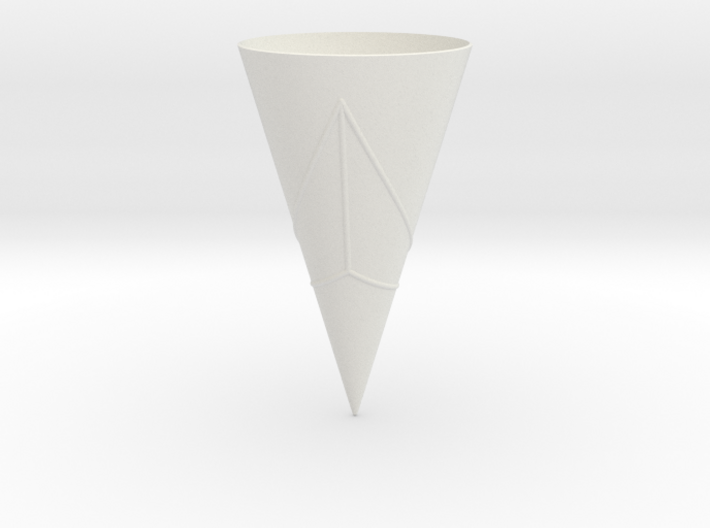 Geodesics Between Points on a 100 degree Cone (3) 3d printed