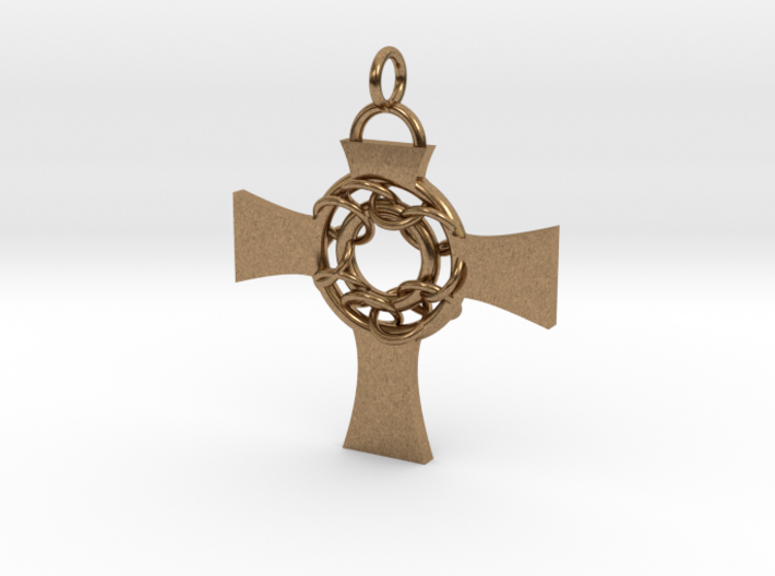 Celtic Circle Cross Pendant 3d printed