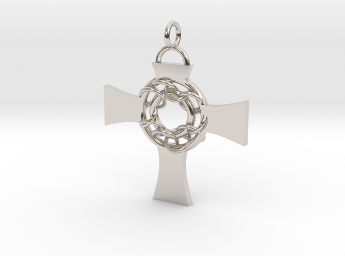 Celtic Circle Cross Pendant 3d printed