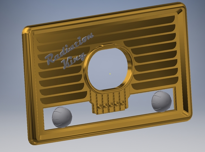 Radiation King Logo For Fallout 4 Radio 3d printed Does not include radio face, just the words "Radiation King"